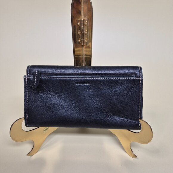 Fossil Black Leather Wallet Vintage - Picture 2 of 3